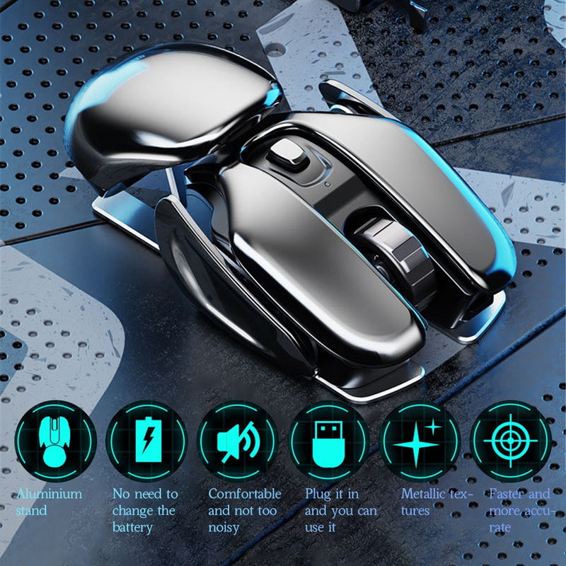 Wireless Ergonomics Metal Mouse